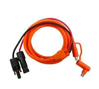 THAODE Connecteur solaire vers câble adaptateur CC 8 mm, 2 m, 12 AWG + 14 AWG, fil de cuivre étamé, connecteur solaire vers DC7909/8020 mâle, compatible avec station d'alimentation portable
