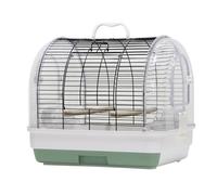 Thaookte Cage de transport de voyage pour oiseaux, boîte de voyage portable avec 2 bols alimentaires, 2 perchoirs et plateau, 42 x 32 x 37 cm, grandes cages en métal pour perruches petits animaux
