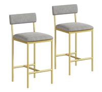 Thaookte Lot de 3 tables de bar avec tabourets de bar, table de cuisine, chaises pour cuisine, salle à manger, bistro, etc. Table à manger et 2 chaises avec dossier et rembourrage