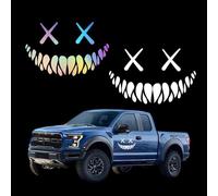 Thapncow 2 Pièces Autocollants de avec Visage Souriant de Démon Autocollant Réfléchissant, Autocollant Voiture Monster DéMon Smiley Voiture, décoration d'intérieur pour homme et femme, visage