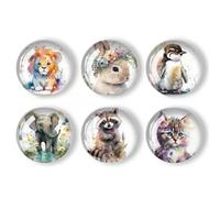 Thapncow Lot de 12 Aimants de Réfrigérateur en Forme d'animaux, Aimants de Réfrigérateur Mignons pour Tableaux Magnétiques, Tableaux Blancs, Cuisine (30 mm), Aimants Magnétiques pour Réfrigérateur en