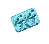 Thapncow Moule Dinosaure, moules en silicone 3D dinosaures, Moule Dinosaure Gateau, pour chocolats, bonbons, gelée, glaçons, savon（bleu）
