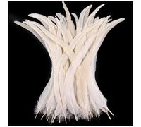 THARAHT 20PCS coq Coque queue plumes en vrac naturel 12-14Inch 40-45cm pour artisanat mariage mouche attacher plumes fête Performances DIY décoration coq queue plume, blanc
