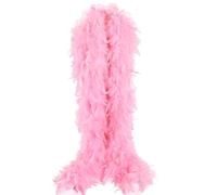 THARAHT Chandelle rose Dinde Boa 2Yard 100g pour Bricolage Maison Danse Mariage Fête Halloween Décoration Costume Plume Boa