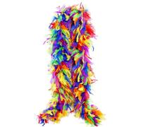 THARAHT Plume de dinde Chandelle arc-en-ciel 2 Yards 100g pour Bricolage Maison Danse Mariage Fête Halloween Décoration Costume Plume Boa