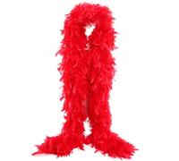 THARAHT Plume de dinde rouge 2 Yards 100g pour Bricolage Maison Danse Mariage Fête Halloween Décoration Costume Plume Boa