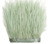 THARAHT Plumes d'autruche vert menthe Frange à coudre 2Yard 4-6inch pour DIY Robe Craft Clothing Latin Wedding Dress Décoration Ostrich Feather Trim