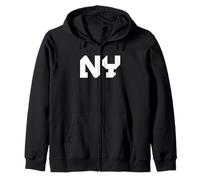 That Dits New York Block Letters Modern Angle Style New York Sweat à Capuche