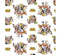 That's All Folks Looney Tunes Tissu en coton 100 % coton authentique sous licence Idéal pour les travaux manuels, le matelassage, la couture, la couture pour enfants