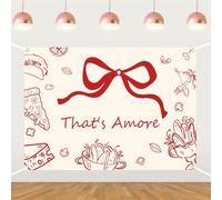 That's Amore Contexte Italien That's Amore Bridal Shower Party Décorations Red Bow Party Contexte pour Pizza Italienne Bachelorette Fournitures de fête de fiançailles de Mariage Photo Booth Props