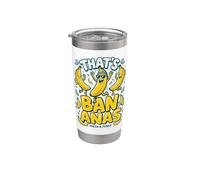That's Bananas Fresh & Funky Dancing Bananas Design amusant Gobelet isotherme en acier inoxydable double paroi