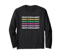 That's Bullshit Retro Vintage Pastel Colour Gag Gift for Mom Manche Longue
