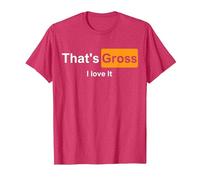 That's Gross i Love it T-Shirt, Homme, Rouge Chiné, M