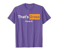 That's Gross i Love it T-Shirt, Homme, Violet Chiné, M