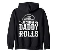 That's How My Daddy Rolls Trucker Truck Driver Dad Sweat à Capuche