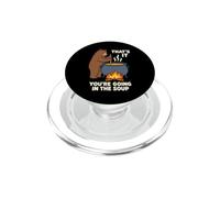 That's It You're Going in The Soup Cute Animal Humor Funny PopSockets PopGrip pour MagSafe