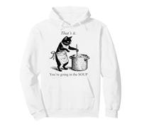 That's It You're Going in The Soup Funny Black Cat Meme Sweat à Capuche