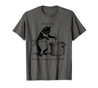 That's It You're Going in The Soup Funny Black Cat Meme T-Shirt