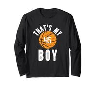 That's My Boy Maillot numéro 45 Vintage Basketball Mom Dad Manche Longue