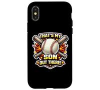 That's My Son Out There Proud Baseball Dad Père Mom Mum Coque pour iPhone X/XS