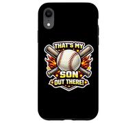 That's My Son Out There Proud Baseball Dad Père Mom Mum Coque pour iPhone XR