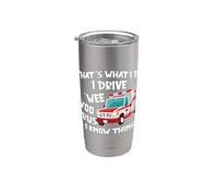 That's What I Do I Drive Wee Woo Bus And I Know Things Gobelet isotherme en acier inoxydable double paroi