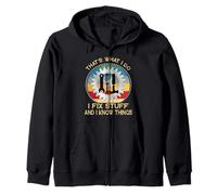 That's What I Do I Fix Stuff And I Know Things Rétro Vintage Sweat à Capuche