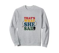 That's What She Said Retro Funny Citation Speech Bubble Sweatshirt, Unisexe pour Adultes, Gris Chiné, XL