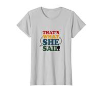 That's What She Said Retro Funny Citation Speech Bubble T-Shirt, Femme, Argent, 3XL
