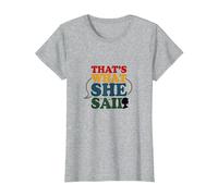 That's What She Said Retro Funny Citation Speech Bubble T-Shirt, Femme, Gris Chiné, M