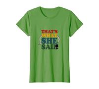 That's What She Said Retro Funny Citation Speech Bubble T-Shirt, Femme, Herbe, XL