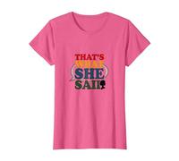 That's What She Said Retro Funny Citation Speech Bubble T-Shirt, Femme, Rose chiné, 3XL