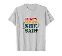 That's What She Said Retro Funny Citation Speech Bubble T-Shirt, Homme, Argent, M