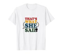 That's What She Said Retro Funny Citation Speech Bubble T-Shirt, Homme, Blanc, M