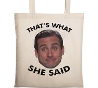 That's What She Said Sac fourre-tout en coton écologique naturel Beige