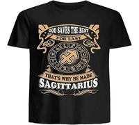 That's Why God Made Sagittarius T Shirt Graphic Unisex Tee Black M