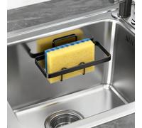 THATSRAD Porte-Éponge pour Évier de Cuisine, 2 en 1 Porte Eponge Evier Cuisine Porte Torchon en Acier Porte-Éponge de Cuisine Autocollant Organisateur d'Évier Support pour Ponge, Torchons et Brosse