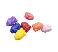 THAYLA 10 pièces 16 * 12mm résine Corail tête de Bouddha Perles Pendentif à breloque tête de Bouddha Perles d'espacement pour la Fabrication de Bijoux Perles de Bouddha tibétain