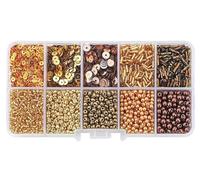 THAYLA Poids 80g Paillettes Tube Perles de Rocaille en Verre pour la Fabrication de Bijoux Perles de Poney Perles de Riz Mini Perles de Rocaille pour Bracelet Bricolage Artisanat Perles de Rocaille