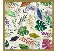 THAYLA Tissu d'emballage Japonais 70 x 70 cm, 1/2 pièces, Tissu en Coton réutilisable avec Motifs d'oiseaux, idéal pour Paquets Cadeaux et décoration Festive (Feuille, 70 * 70 cm 1 pièce)