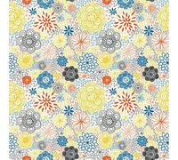 THAYLA Tissu d'emballage réutilisable 70 * 70 cm, 1/2 pièces, Style Japonais, Fleuri, Tissu Cadeau en Coton pour Paquets Cadeaux et décorations festives (chrysanthème, 70 * 70 cm 2 pièces)