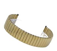 THBGTCNQ Bande élastique rétractable en acier inoxydable 12 mm, 14 mm, 16 mm, 18 mm, 20 mm, 22 mm, bracelet en métal universel, bande de tension élastique(Golden,14mm)