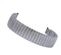THBGTCNQ Bande élastique rétractable en acier inoxydable 12 mm, 14 mm, 16 mm, 18 mm, 20 mm, 22 mm, bracelet en métal universel, bande de tension élastique(Silver,18mm)