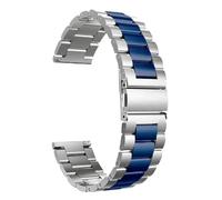 THBGTCNQ Bracelet de montre à maillons métalliques en acier inoxydable de 22 mm, bracelet de 20 mm for montre intelligente, montre à quartz, bracelet unisexe(Sliver Blue,20mm)