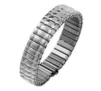 THBGTCNQ Bracelet de montre élastique en acier inoxydable, extensible, universel, de remplacement(Silver,14mm)