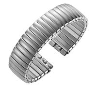 THBGTCNQ Bracelet de montre élastique en acier inoxydable for homme et femme, extensible et extensible, accessoire(Matte Silver,20mm)