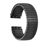 THBGTCNQ Bracelet de montre élastique extensible de 17 mm en acier inoxydable for homme et femme(Black polished,17mm)