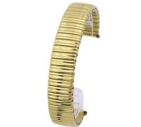 THBGTCNQ Bracelet de montre élastique extensible de 18 mm en acier inoxydable for homme et femme(Gold,16mm)