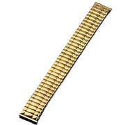 THBGTCNQ Bracelet de montre élastique extensible de 18 mm en acier inoxydable for homme et femme(Gold,18mm)