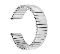 THBGTCNQ Bracelet de montre élastique extensible de 18 mm en acier inoxydable for homme et femme(Silver,18mm)